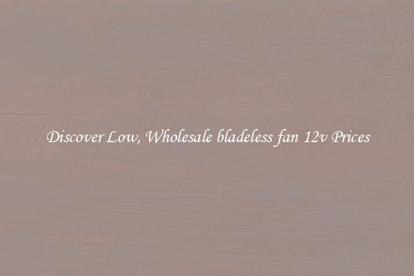 Discover Low, Wholesale bladeless fan 12v Prices