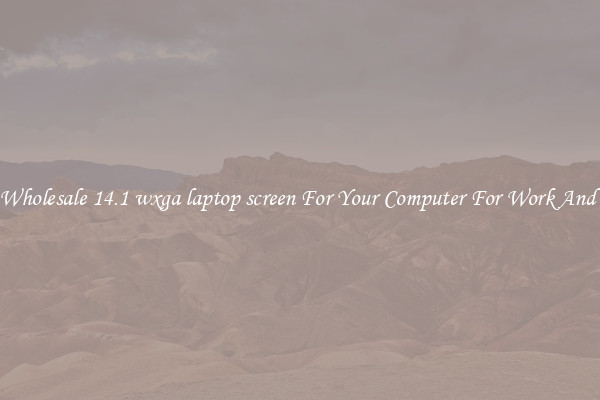 Crisp Wholesale 14.1 wxga laptop screen For Your Computer For Work And Home