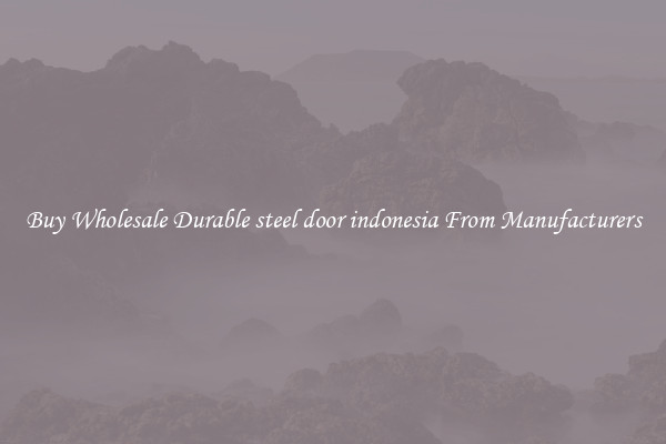 Buy Wholesale Durable steel door indonesia From Manufacturers