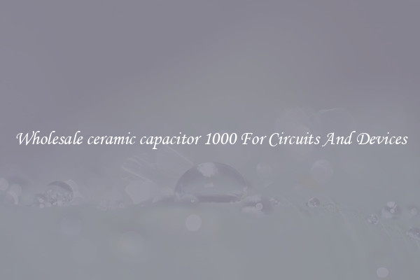 Wholesale ceramic capacitor 1000 For Circuits And Devices