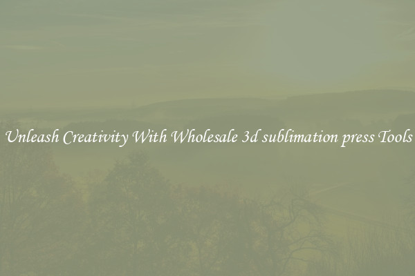 Unleash Creativity With Wholesale 3d sublimation press Tools