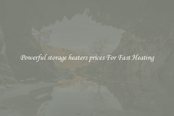 Powerful storage heaters prices For Fast Heating