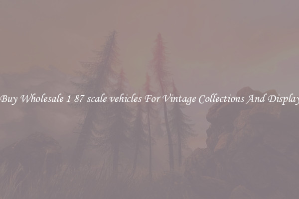 Buy Wholesale 1 87 scale vehicles For Vintage Collections And Display
