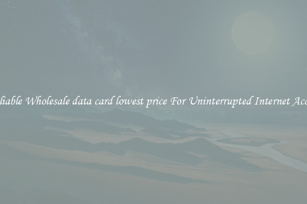 Reliable Wholesale data card lowest price For Uninterrupted Internet Access