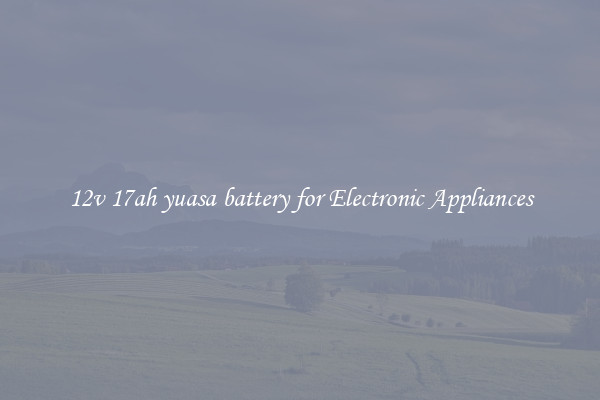 12v 17ah yuasa battery for Electronic Appliances