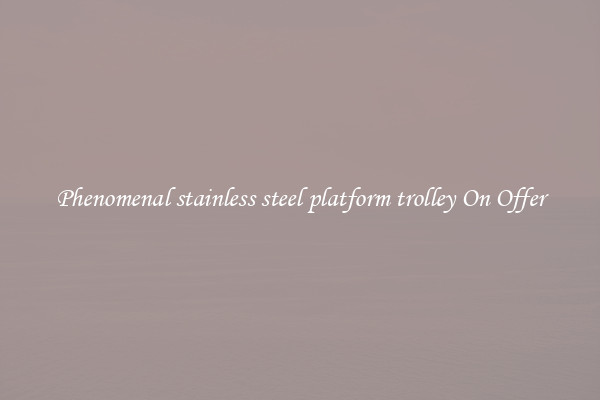 Phenomenal stainless steel platform trolley On Offer